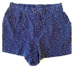 Anthropologie navy blue and white dot shorts